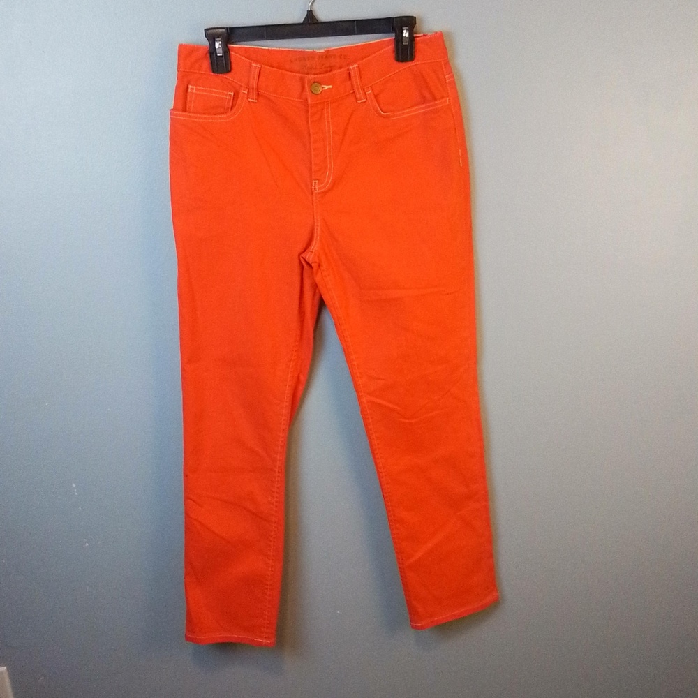Lauren jeans co. Ralph Lauren ladies size 6 straight leg orange jeans
